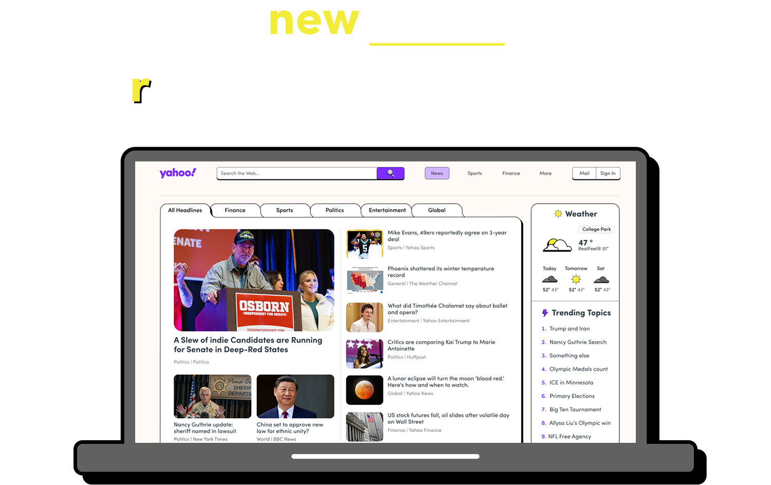 New Yahoo Graphic